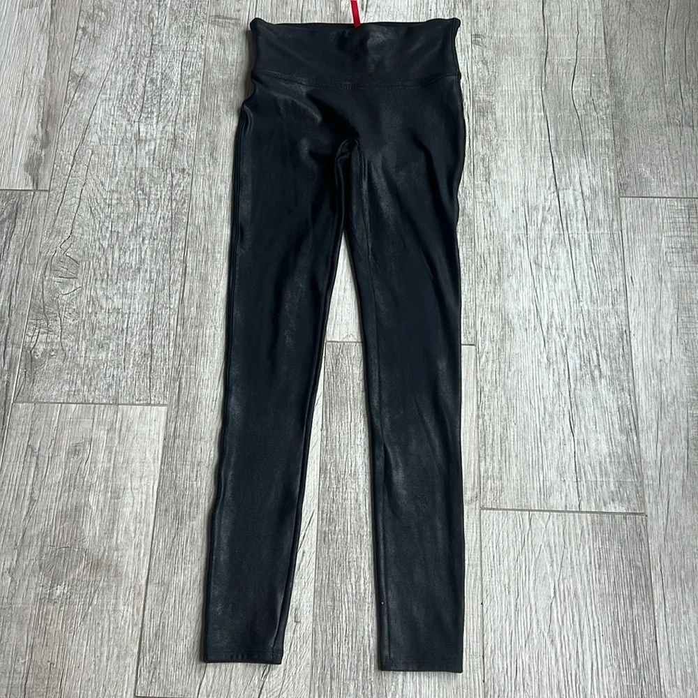 SPANX Faux Leather Leggings‎ Women’s Size S Small Black